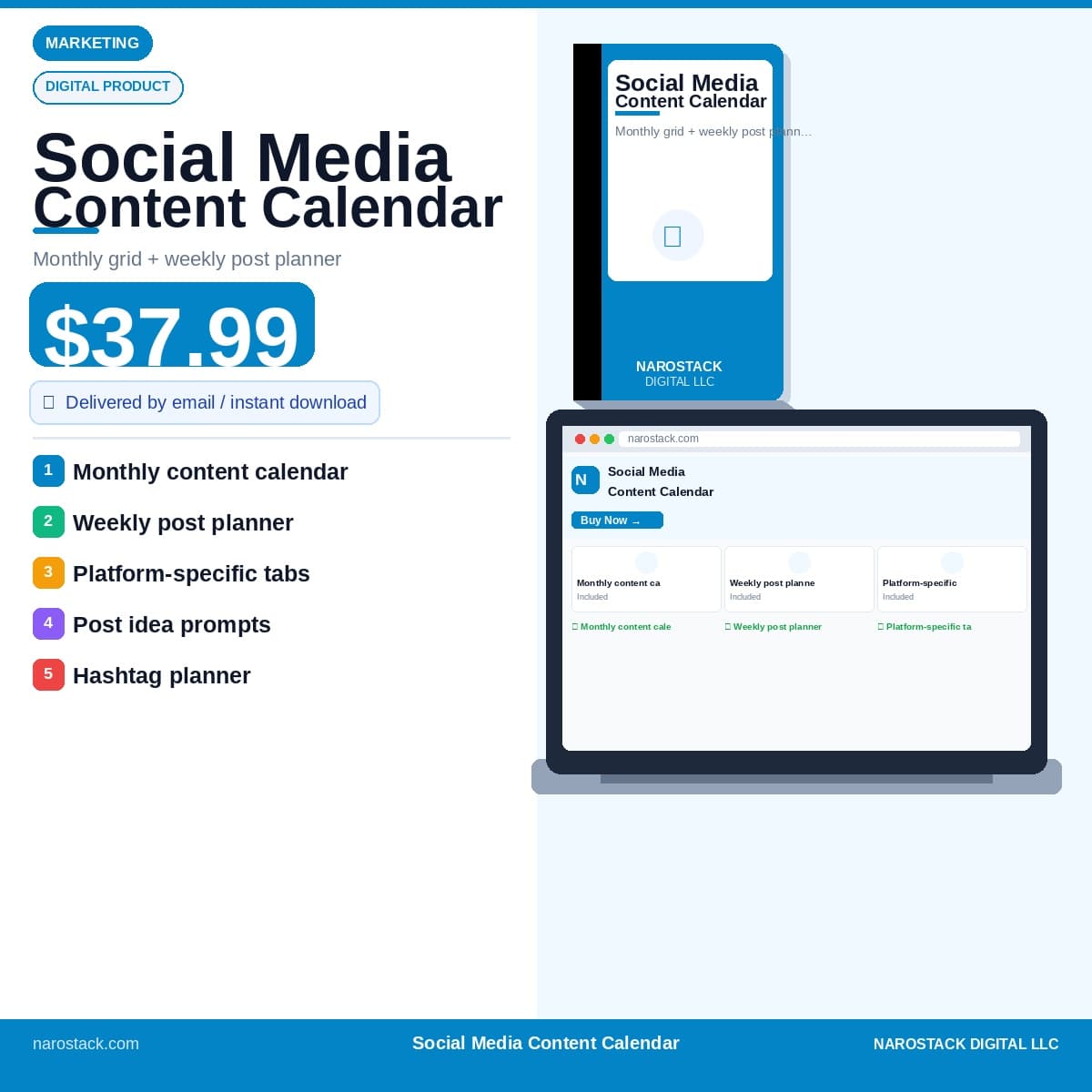 Social Media Content Calendar Template